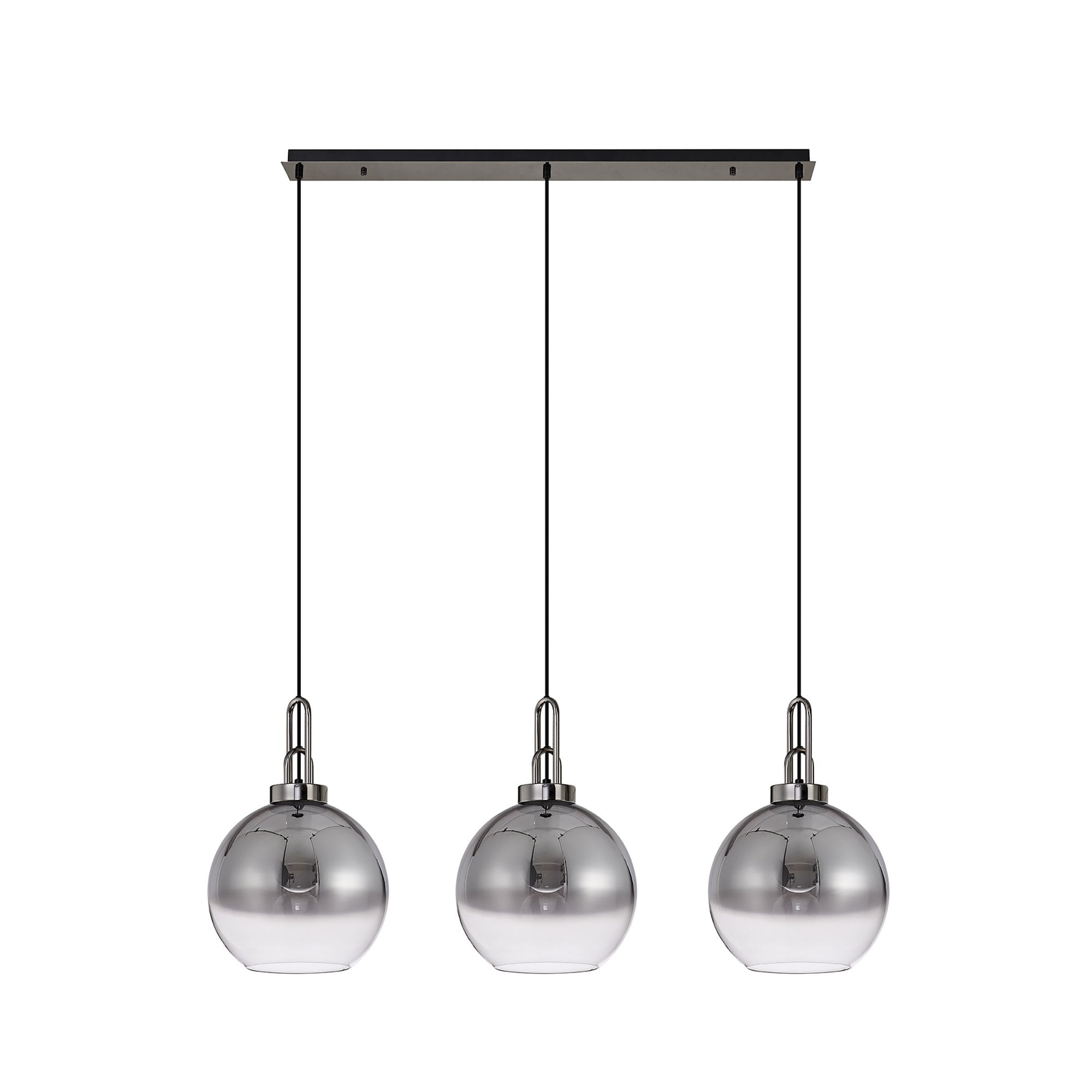 NLK06219 Acme 3 Light Linear Pendant Black Chrome Matt Black