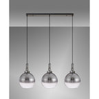 NLK06219 Acme 3 Light Linear Pendant Black Chrome Matt Black