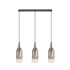 NLK06229 Acme 3 Light Linear Pendant Black Chrome Matt Black