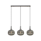 NLK06239 Acme 3 Light Linear Pendant Black Chrome Matt Black