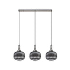 NLK06239 Acme 3 Light Linear Pendant Black Chrome Matt Black