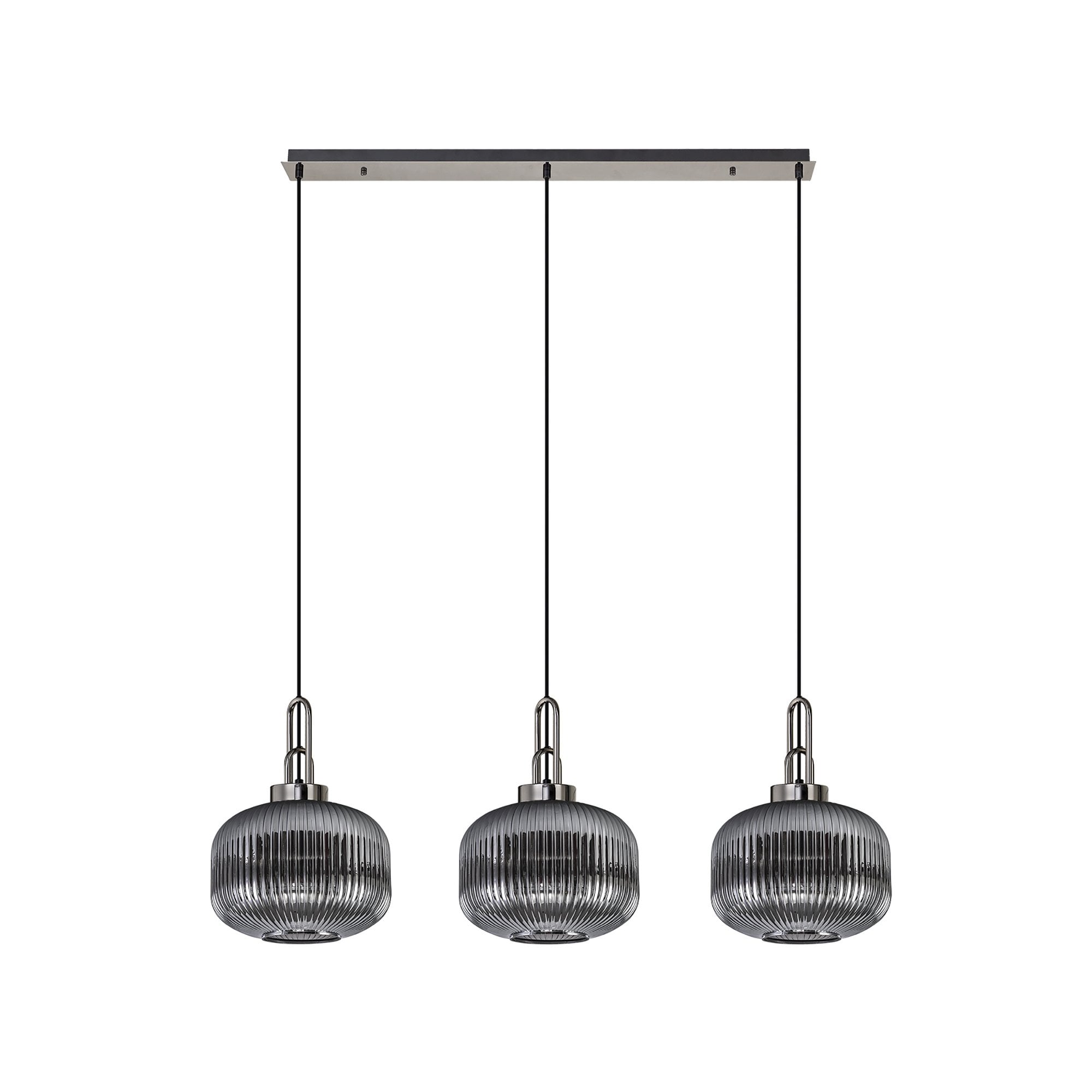 NLK06239 Acme 3 Light Linear Pendant Black Chrome Matt Black