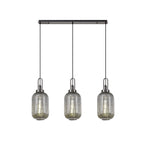 NLK06249 Acme 3 Light Linear Pendant Black Chrome Matt Black