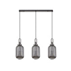 NLK06249 Acme 3 Light Linear Pendant Black Chrome Matt Black