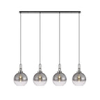 NLK06259 Acme 4 Light Linear Pendant Polished Nickel Matt Black