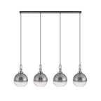 NLK06259 Acme 4 Light Linear Pendant Polished Nickel Matt Black