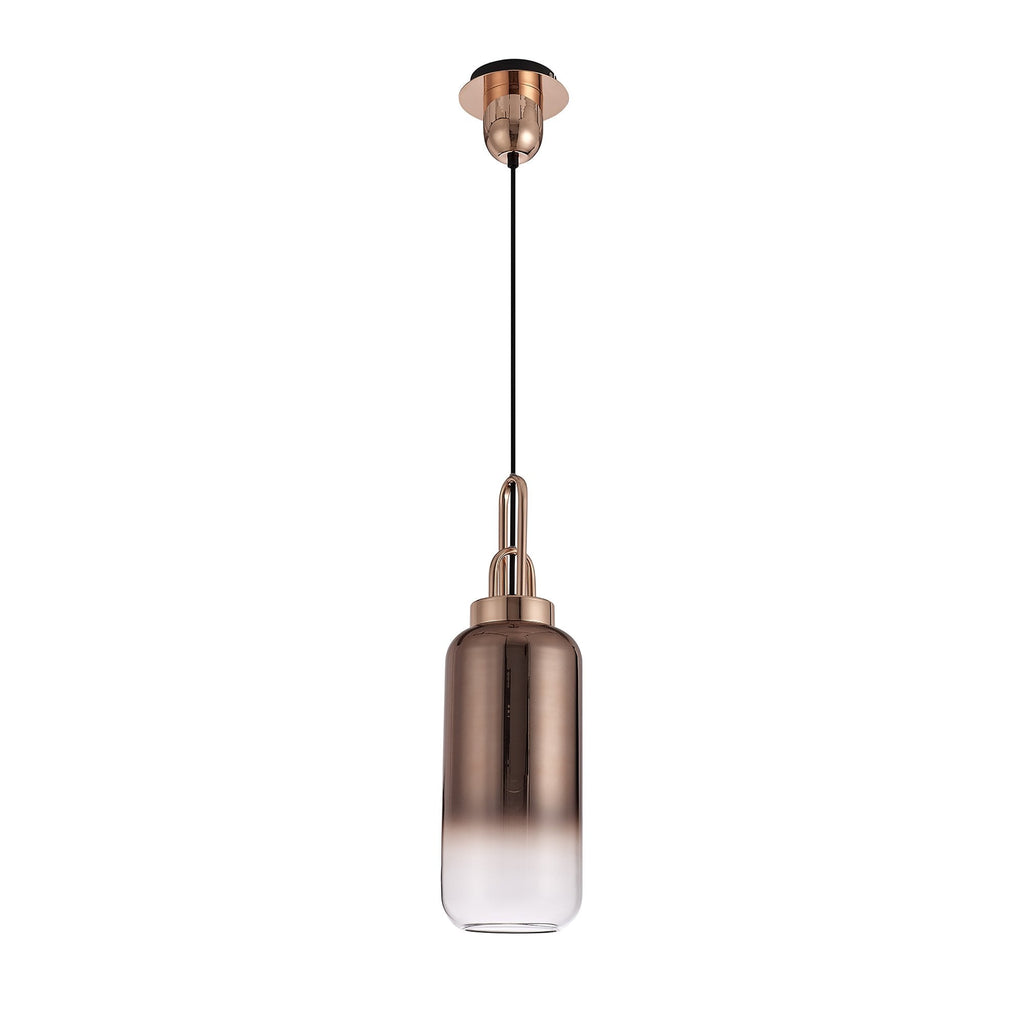 NLK06289 Amsterdam 4 Light Linear Pendant Copper Matt Black