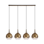 NLK06299 Acme 4 Light Linear Pendant Brass Gold Matt Black