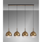 NLK06299 Acme 4 Light Linear Pendant Brass Gold Matt Black