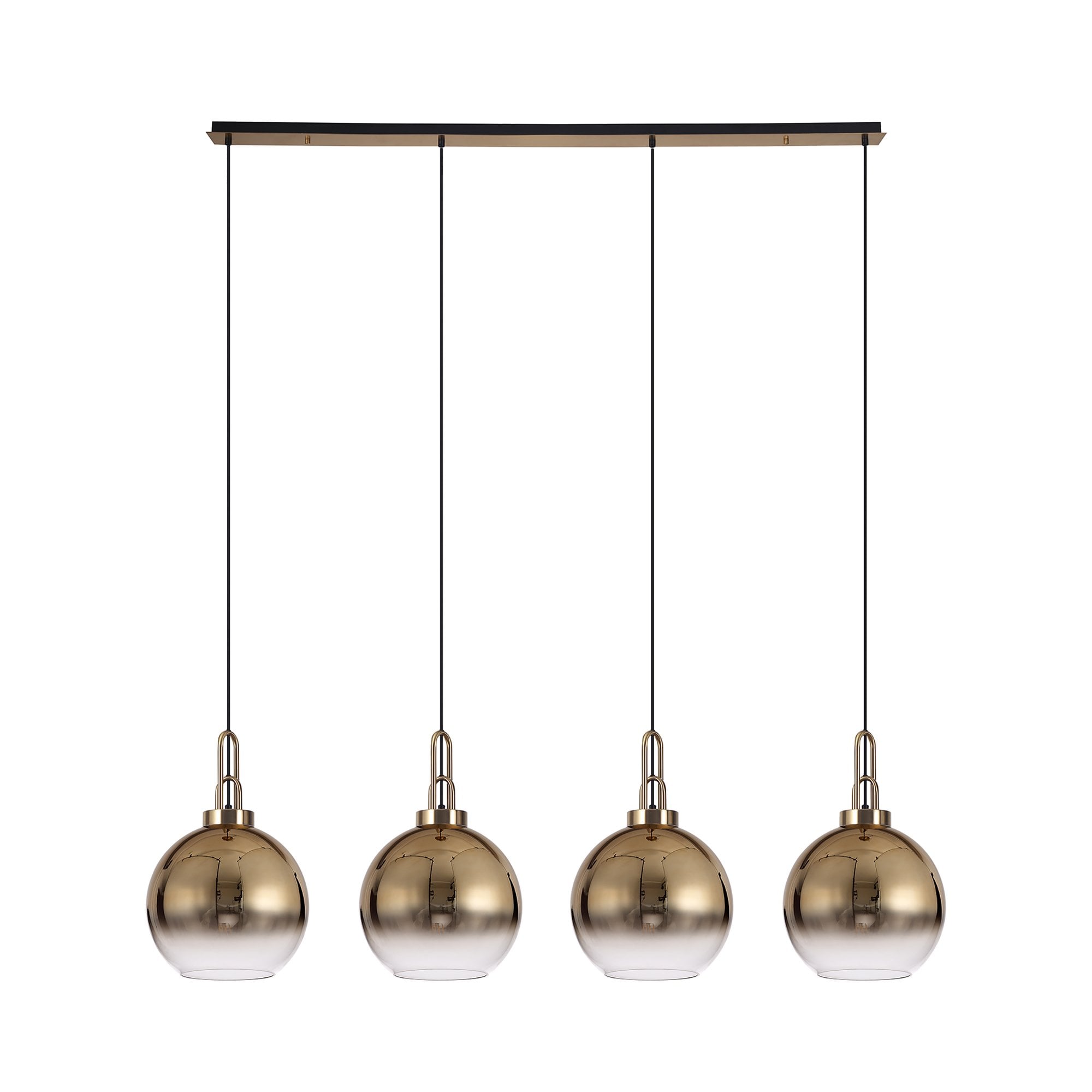 NLK06299 Acme 4 Light Linear Pendant Brass Gold Matt Black