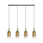 NLK06309 Acme 4 Light Linear Pendant Brass Gold Matt Black