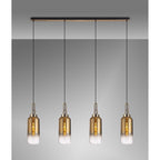 NLK06309 Acme 4 Light Linear Pendant Brass Gold Matt Black