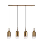 NLK06309 Acme 4 Light Linear Pendant Brass Gold Matt Black