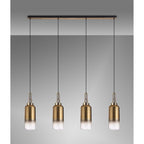 NLK06309 Acme 4 Light Linear Pendant Brass Gold Matt Black