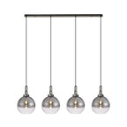 NLK06319 Acme 4 Light Linear Pendant Black Chrome Matt Black
