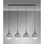 NLK06319 Acme 4 Light Linear Pendant Black Chrome Matt Black