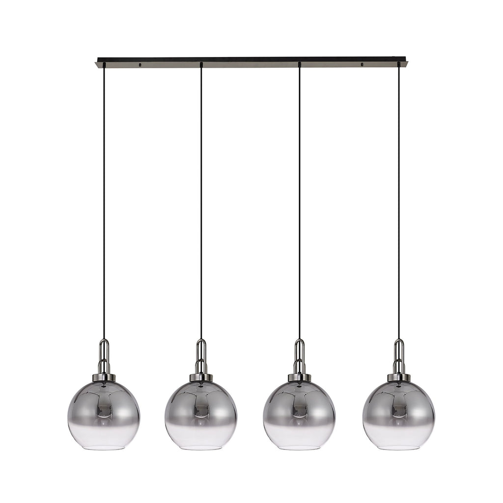 NLK06319 Acme 4 Light Linear Pendant Black Chrome Matt Black