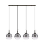 NLK06319 Acme 4 Light Linear Pendant Black Chrome Matt Black