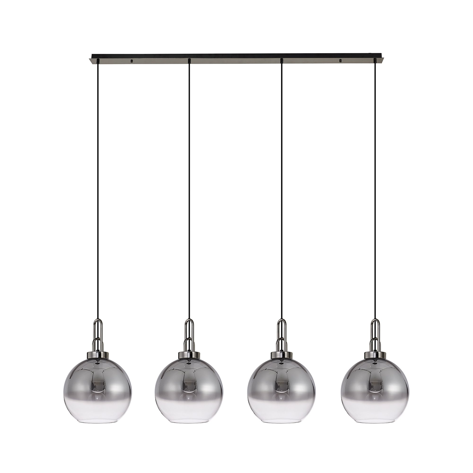 NLK06319 Acme 4 Light Linear Pendant Black Chrome Matt Black