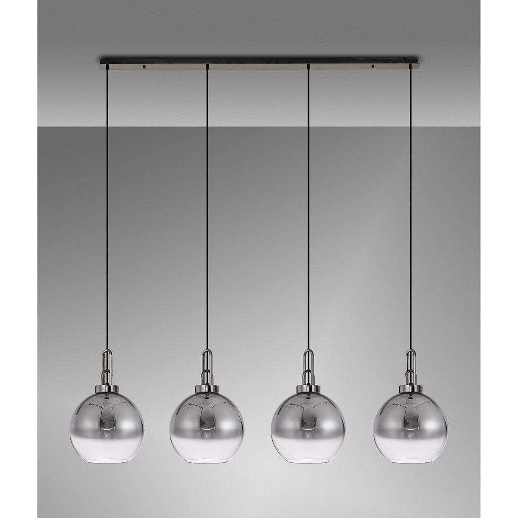 NLK06319 Acme 4 Light Linear Pendant Black Chrome Matt Black