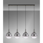 NLK06319 Acme 4 Light Linear Pendant Black Chrome Matt Black
