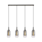 NLK06329 Acme 4 Light Linear Pendant Black Chrome Matt Black