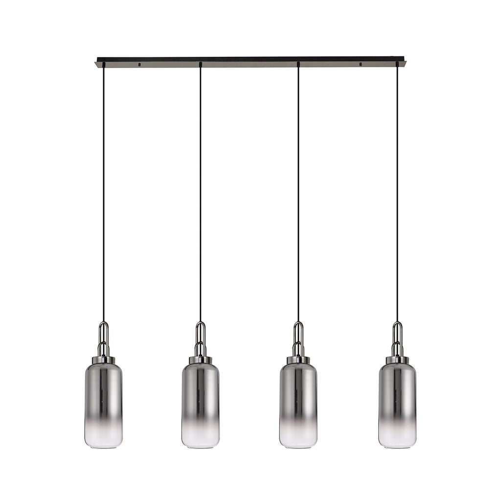 NLK06329 Acme 4 Light Linear Pendant Black Chrome Matt Black