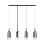 NLK06329 Acme 4 Light Linear Pendant Black Chrome Matt Black