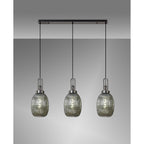 NLK08329 Acme 3 Light Linear Pendant Black Chrome Matt Black