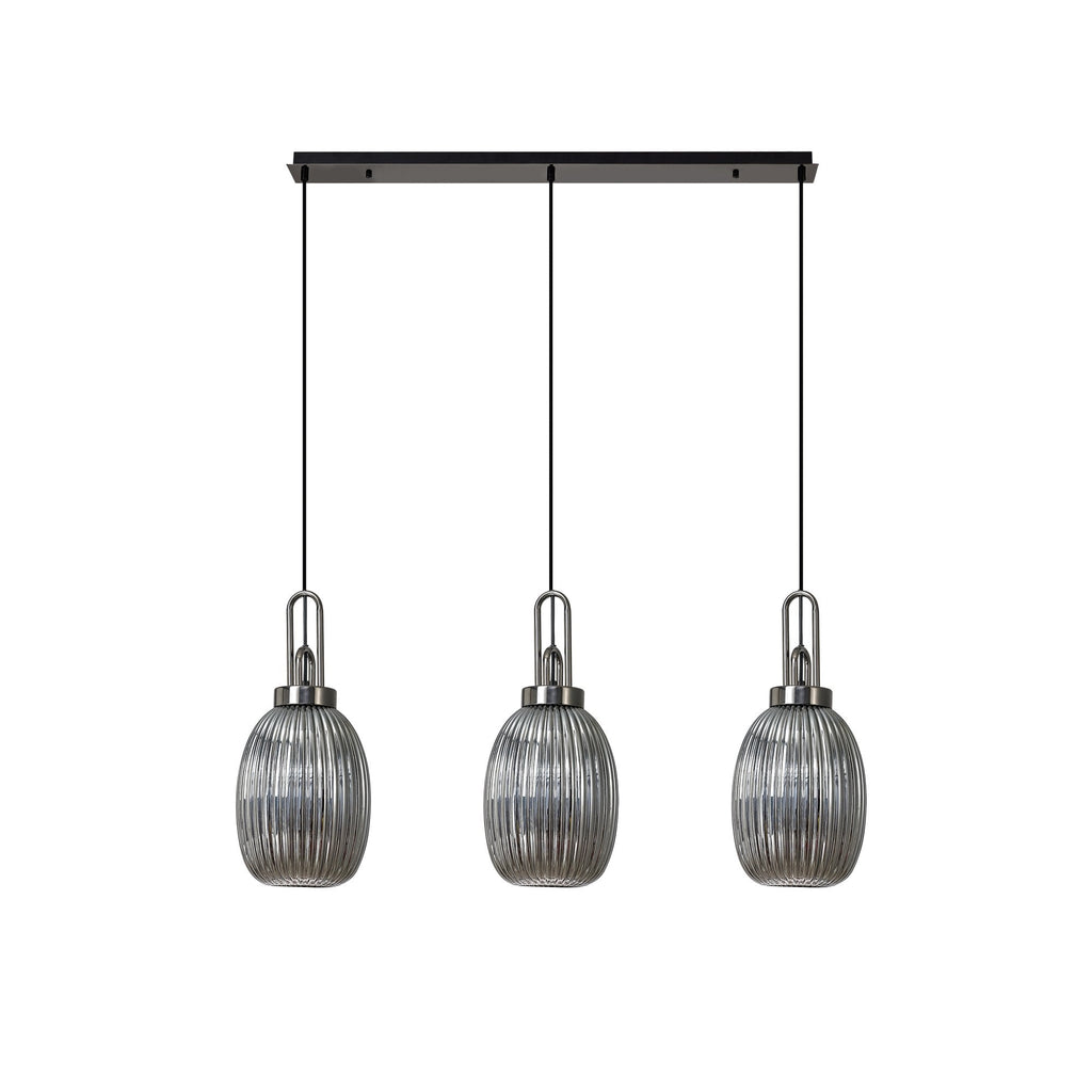 NLK08329 Acme 3 Light Linear Pendant Black Chrome Matt Black