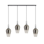 NLK09169 Acme 4 Light Linear Pendant Polished Nickel Matt Black