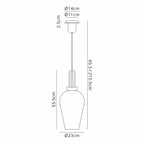 NLK09199 Amsterdam 1 Light Pendant Copper Matt Black