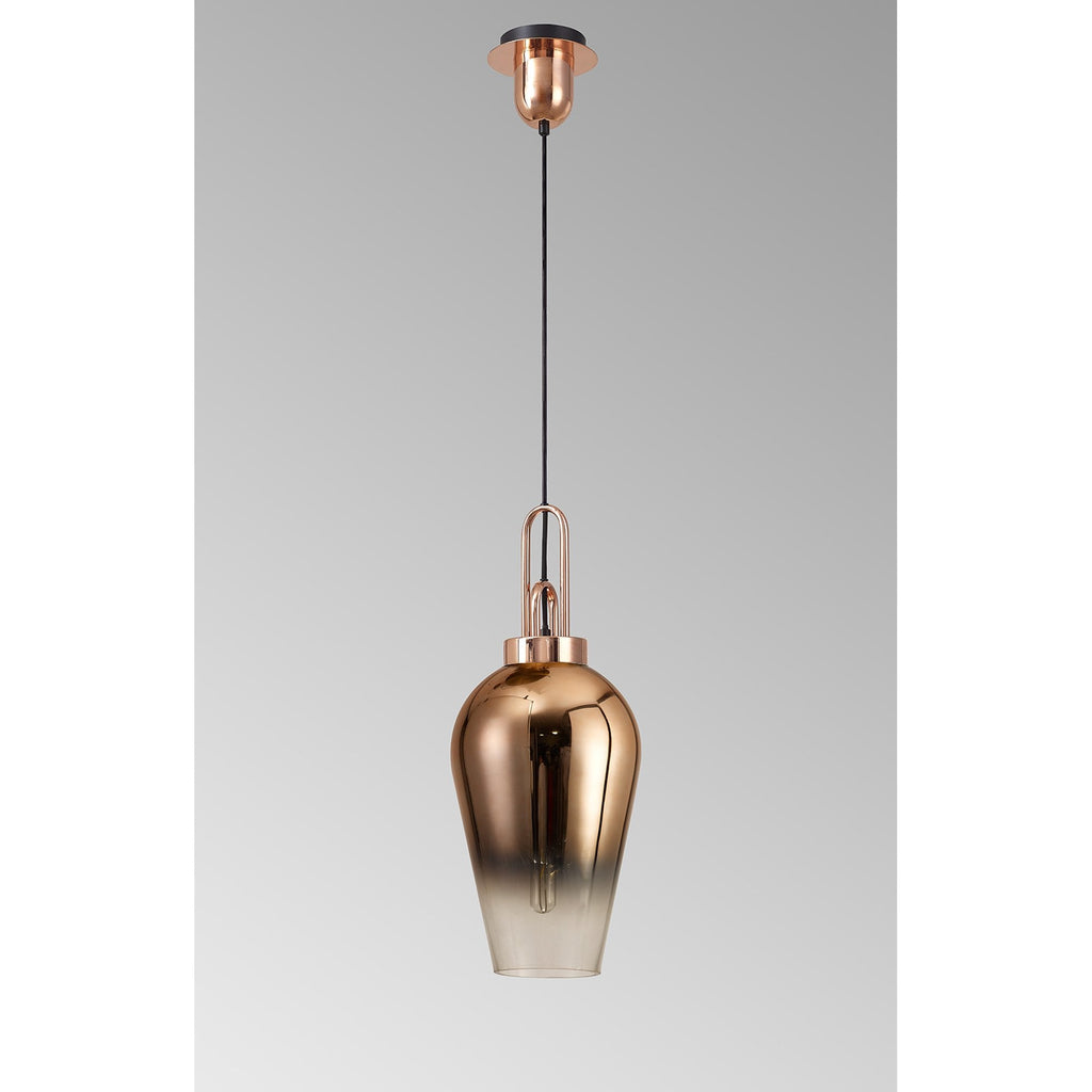NLK09199 Amsterdam 1 Light Pendant Copper Matt Black