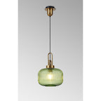 NLK15489 Amsterdam 1 Light Pendant Brass Gold Matt Black