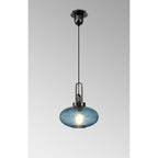 NLK15499 Amsterdam 1 Light Pendant Black Chrome Matt Black