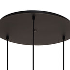 NLK15519 Acme 3 Light Round Pendant Antique Silver Matt Black