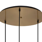 NLK15529 Acme 3 Light Round Pendant Brass Gold Matt Black