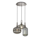 NLK15539 Acme 3 Light Round Pendant Polished Nickel Matt Black