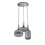 NLK15539 Acme 3 Light Round Pendant Polished Nickel Matt Black
