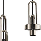 NLK15539 Acme 3 Light Round Pendant Polished Nickel Matt Black
