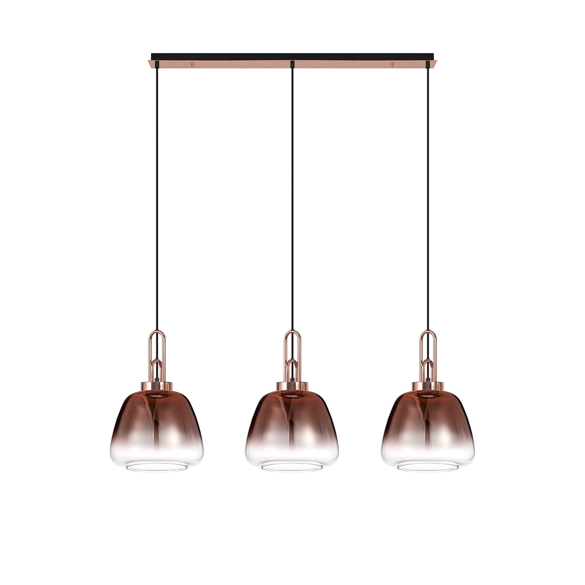NLK15549 Acme 3 Light Linear Pendant Copper Matt Black