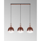 NLK15549 Acme 3 Light Linear Pendant Copper Matt Black
