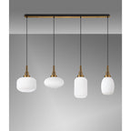 NLK15569 Acme 4 Light Linear Pendant Brass Gold Matt Black
