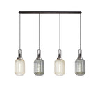 NLK15579 Acme 4 Light Linear Pendant Aged Pewter Matt Black