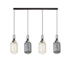NLK15579 Acme 4 Light Linear Pendant Aged Pewter Matt Black