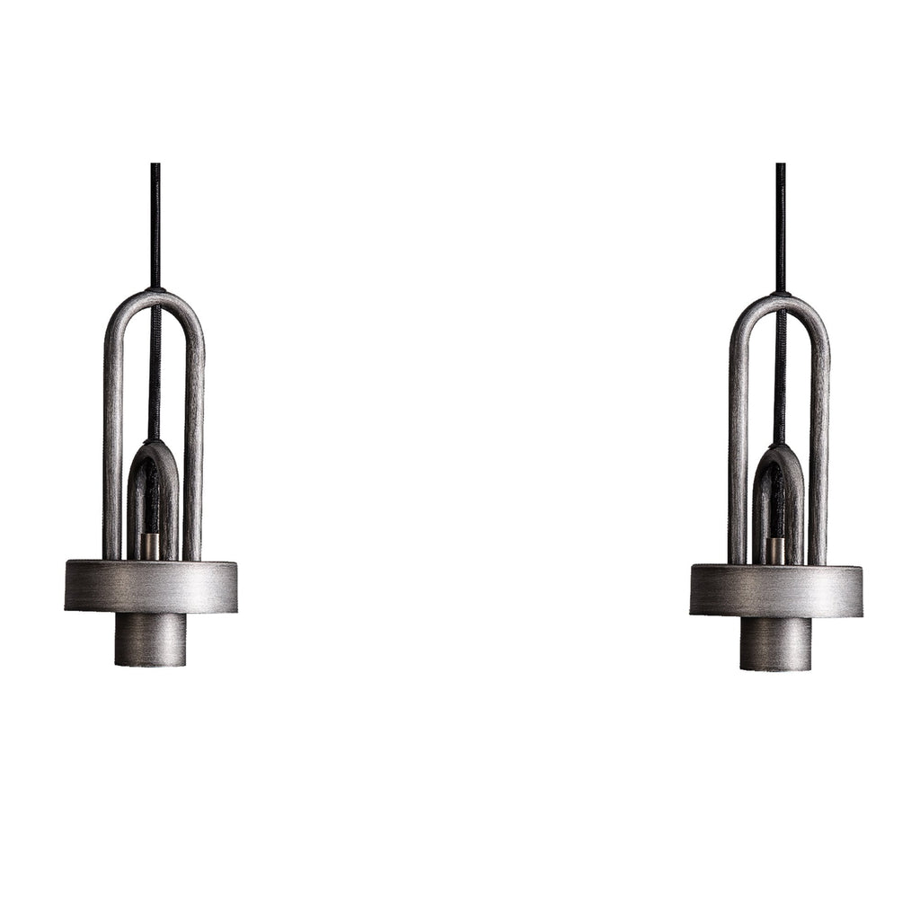 NLK15579 Acme 4 Light Linear Pendant Aged Pewter Matt Black