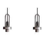 NLK15579 Acme 4 Light Linear Pendant Aged Pewter Matt Black