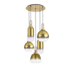 NLK15589 Acme 5 Light Round Pendant Brass Gold Matt Black