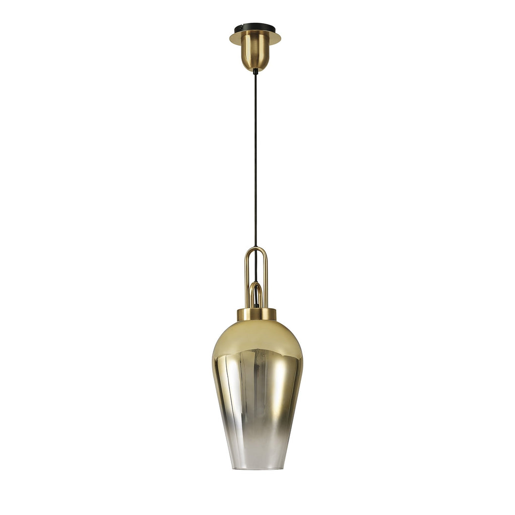 NLK15589 Acme 5 Light Round Pendant Brass Gold Matt Black
