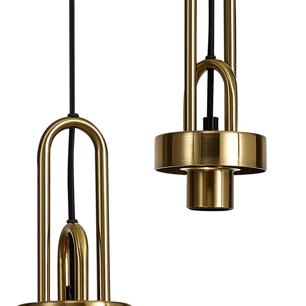 NLK15589 Acme 5 Light Round Pendant Brass Gold Matt Black